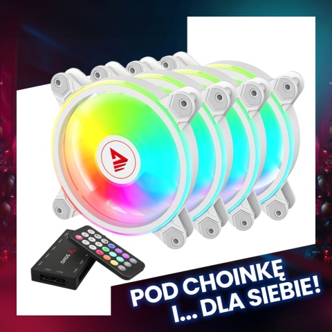 Zestaw wentylatorów ARGB FAN-01 WHITE