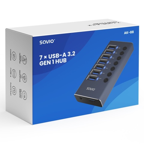 HUB 7xUSB-A 3.1 GEN 1 AK-88