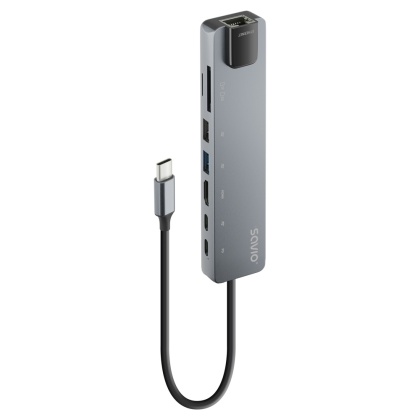 HUB USB 8w1 do RJ-45 Gigabit Ethernet i HDMI AK-91