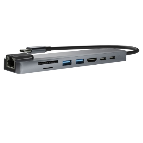 HUB USB 8w1 do RJ-45 Gigabit Ethernet i HDMI AK-91