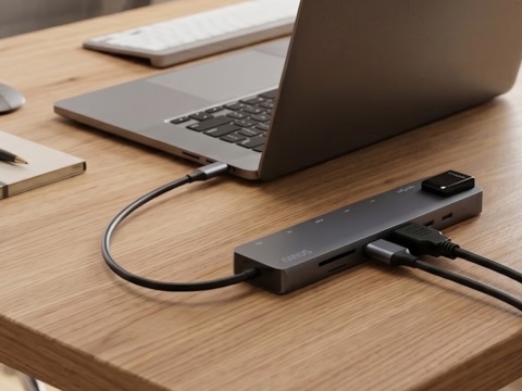 HUB USB 8w1 do RJ-45 Gigabit Ethernet i HDMI AK-91